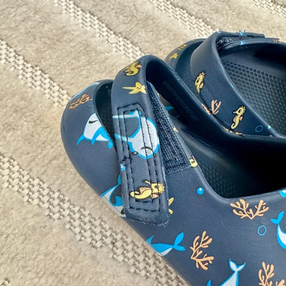 Wonder Nation Navy Shark Adventure Sandals